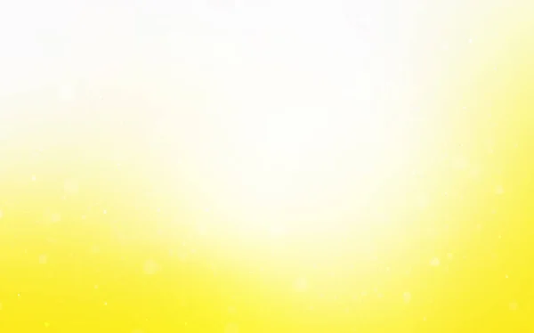 Світло Жовтий Векторний Візерунок Різдвяними Сніжинками Сніг Розмитому Абстрактному Тлі — стоковий вектор