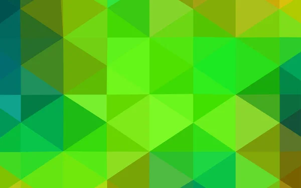 Zöld Sárga Vektor Absztrakt Sokszögű Háttérben Fény Színes Ábra Sokszög — Stock Vector