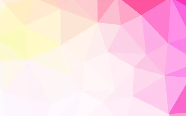 Rose Pâle Vecteur Jaune Brillant Disposition Triangulaire Illustration Abstraite Colorée — Image vectorielle