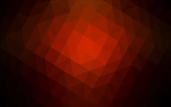 Sötét Piros Vektor Sokszögű Minta Kreatív Geometriai Ábra Origami Stílusú — Stock Vector