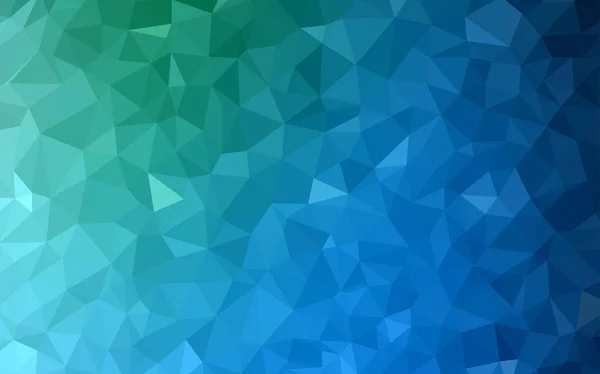 Azul Claro Verde Vector Gradiente Triángulos Textura Ilustración Colorida Estilo — Vector de stock