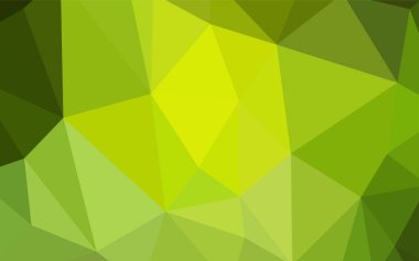 Açık yeşil, sarı vektör soyut mozaik zemin. Üçgenler ile renkli resimde parlayan. Web siteniz için yeni bir doku.