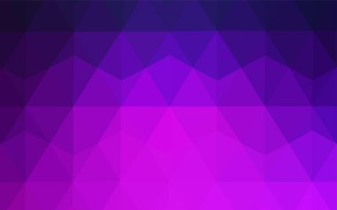 Pembe ışık, vektör soyut poligonal model mavi. Üçgenler ile renkli resimde parlayan. İşiniz için en iyi üçgen tasarım.