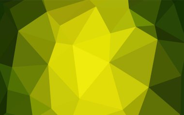 Açık yeşil, sarı vektör degrade üçgenler şablonu. Üçgenler ile modern soyut resim. Tasarımınız için üçgen desen.