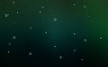 Daire şekilleri ile koyu yeşil vektör düzeni. Soyut illüstrasyon renkli baloncuklar doğa tarzı ile. Desen doku duvar kağıdı olarak kullanılabilir.