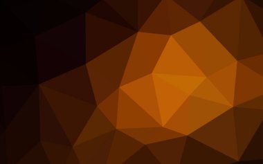 Koyu turuncu vektör poligonal arka plan. Renkli resimde gradyan ile poligonal tarzı. Desen için bir marka kitabın zemin.