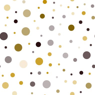 Koyu kırmızı, sarı vektör küreler ile seamless modeli. Soyut illüstrasyon renkli baloncuklar doğa tarzı ile. Kartvizit, Web siteleri için şablon.