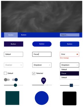 Koyu mavi, yeşil web UI kiti Bulutsusu yıldız ile vektör. Arka plan üzerinde renkli stil rehberi yıldız ile. Bu web siteleri için kullanabileceğiniz şablon.