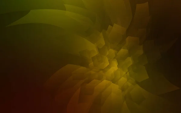 Donker Gele Vector Textuur Met Kleurrijke Zeshoeken Ontwerpen Abstracte Stijl — Stockvector