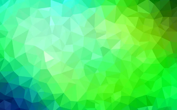 Azul Claro Verde Vector Triángulo Plantilla Mosaico Ilustración Abstracta Poligonal — Vector de stock