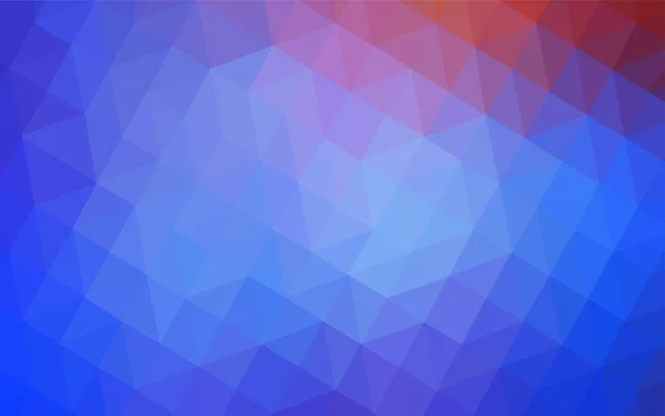 Modèle Polygonal Vecteur Bleu Clair Rouge Illustration Abstraite Polygonale Avec — Image vectorielle