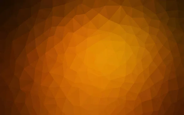 Dunkel Orange Vektor Abstrakten Polygonalen Hintergrund Kreative Illustration Halbtonstil Mit — Stockvektor