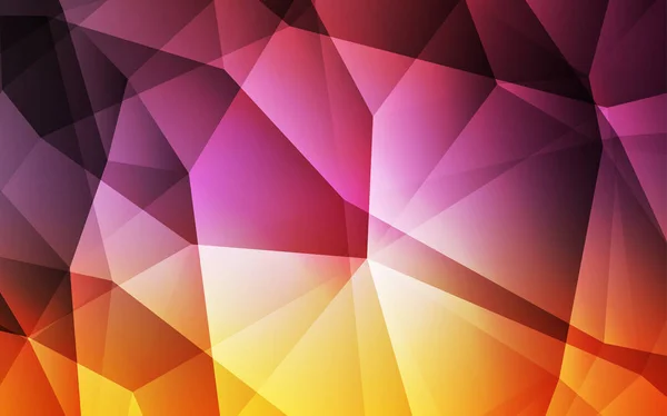 うっすらとピンク 黄色の三角形のレイアウトを輝くベクトル グラデーションで折り紙のスタイルで創造的な幾何学的な図 あなたの背景のテクスチャ パターン — ストックベクタ
