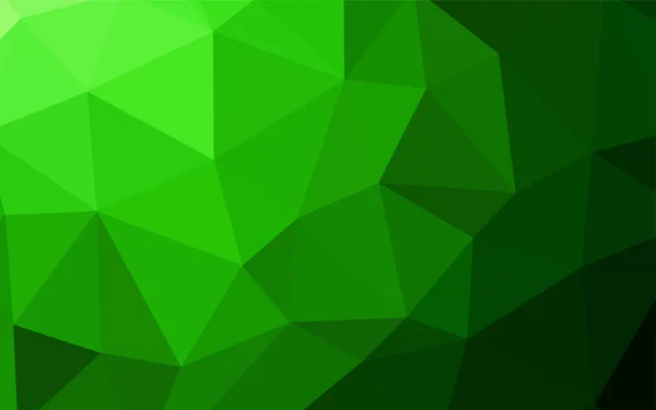 Ljusgrön Vektor Lutning Trianglar Mall Glänsande Färgglada Illustration Med Trianglar — Stock vektor