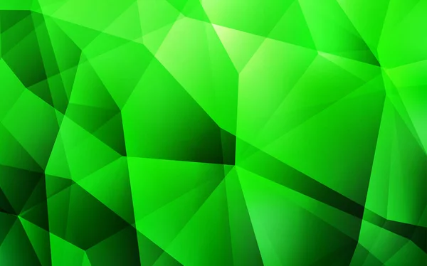 Luz Verde Vector Diseño Poli Baja Ilustración Geométrica Estilo Origami — Archivo Imágenes Vectoriales