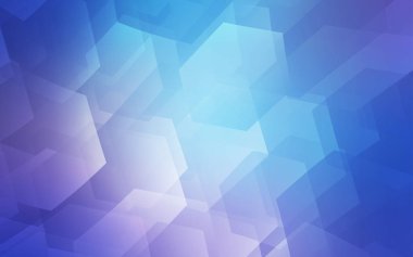 Pembe ışık, vektör şablon altıgen tarzı mavi. Beyaz yüzey üzerinde renkli altıgenler Illustration. Yeni tasarım için Web sitesinin poster, afiş.