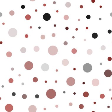 Koyu kırmızı daireler ile sorunsuz şablon vektör. İllüstrasyon renkli soyut daireler parlayan ayarlanmış. Desen için modaya uygun Kumaş, duvar kağıtları.