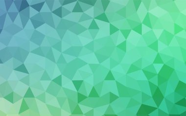 Açık mavi, vektör düşük poli düzen yeşil. Üçgenler ile modern soyut resim. Marka kitap için yeni şablon.