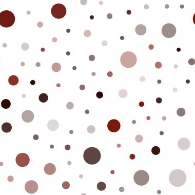 Koyu kırmızı daire şekilleriyle birlikte sorunsuz düzen vektör. İllüstrasyon renkli soyut daireler parlayan ayarlanmış. Tekstil, kumaş, duvar kağıtları için tasarım.