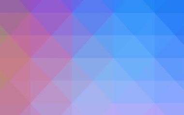 Açık mavi, kırmızı vektör üçgen düzen parlayan. Renkli resimde üçgenler ile soyut tarzda. İş tasarımınız için yeni stil.