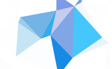 Açık mavi, kırmızı vektör üçgen düzen parlayan. Üçgen geometrik örnek gradyan ile. Afiş için tamamen yeni şablon.