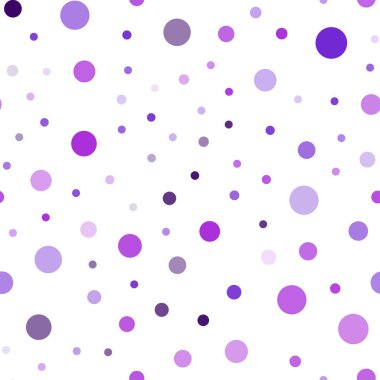 Hafif mor vektör daire şekilleri ile sorunsuz düzeni. Renkli gradyan ile arka plan üzerinde bulanık kabarcıklar. Desen için modaya uygun Kumaş, duvar kağıtları.