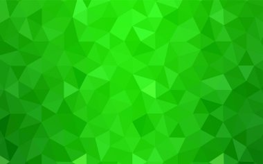 Işık yeşil vektör düşük poli düzeni. Poligonal illüstrasyon parlayan, hangi üçgen oluşur. Tasarımınız için üçgen desen.