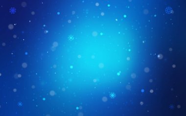 Buz kar taneleri ışık mavi vektör şablonu. Bulanık dekoratif tasarım kar ile xmas tarzında. Desen yıl yeni Web siteleri için kullanılabilir.