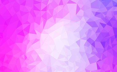 Işık mor, pembe vektör soyut mozaik arka plan. Üçgenler ile renkli resimde parlayan. İşiniz için en iyi üçgen tasarım.