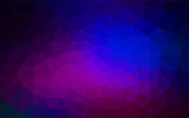 Koyu pembe, mavi üçgen mozaik kapak vektör. Üçgenler ile modern soyut resim. Tamamen yeni bir tasarım sizin broşürü.