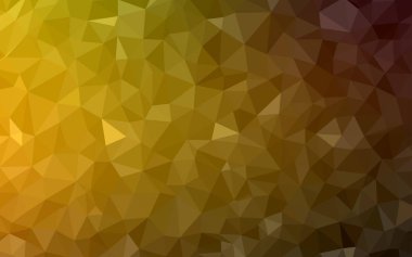 Koyu yeşil, sarı vektör üçgen mozaik doku. Gradyan ile Origami tarzında yaratıcı geometrik şekil. Marka kitap için yeni şablon.