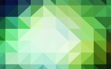 Açık mavi, vektör soyut poligonal model yeşil. Geometrik şekil gradyan ile Origami tarzında. Afiş için tamamen yeni şablon.