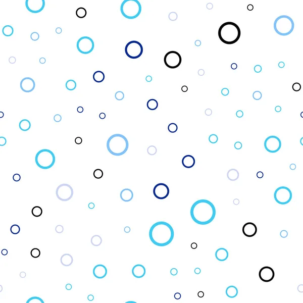 Tmavě Modrý Vektor Bezproblémové Šablona Kruhy Ilustrace Sadou Zářivě Barevné — Stockový vektor