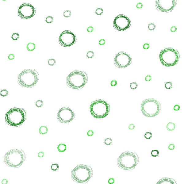 Hellgrüne Vektor Nahtlose Abdeckung Mit Flecken Verschwommene Blasen Auf Abstraktem — Stockvektor