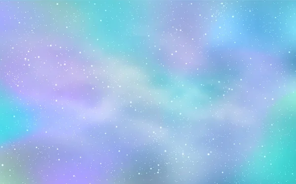 Hellblaues Vektormuster Mit Sternen Nachthimmel Leuchtend Farbige Illustration Mit Hellen — Stockvektor