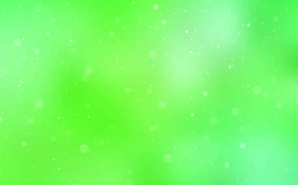 Hellgrünes Vektormuster Mit Weihnachtlichen Schneeflocken Verschwommenes Dekorationsdesign Weihnachtsstil Mit Schnee — Stockvektor