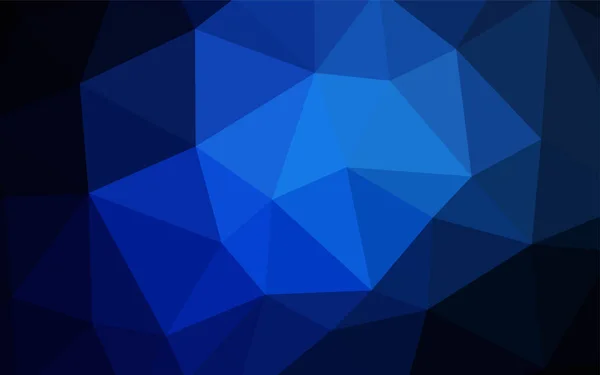 Modèle Polygonal Abstrait Vectoriel Bleu Foncé Échantillon Géométrique Triangulaire Avec — Image vectorielle
