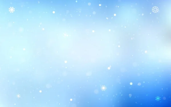 Světle Modrá Vektorové Rozložení Jasně Sněhové Vločky Glitter Abstraktní Obrázek — Stockový vektor