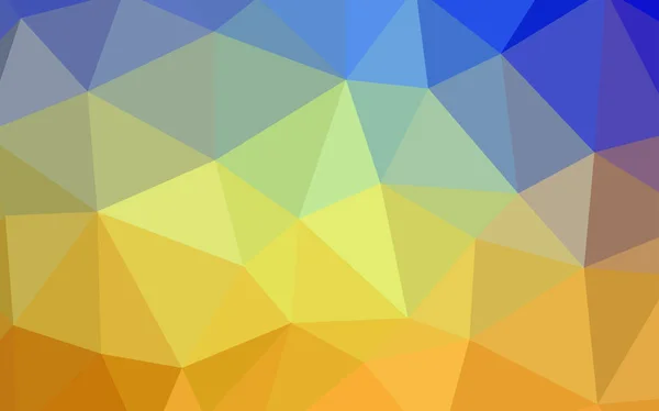 Azul Claro Fundo Poligonal Vetorial Amarelo Ilustração Geométrica Estilo Origami — Vetor de Stock