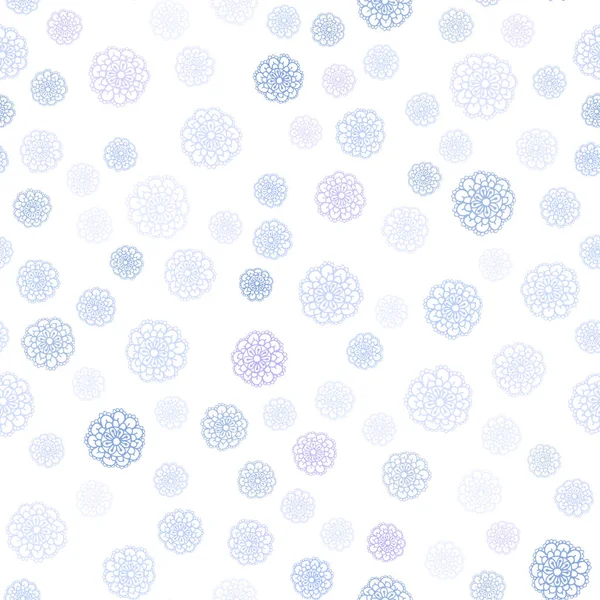淡粉红色 蓝色矢量无缝自然典雅的背景 全新的彩色插图与花卉的模糊风格 全新的商业设计模板 — 图库矢量图片