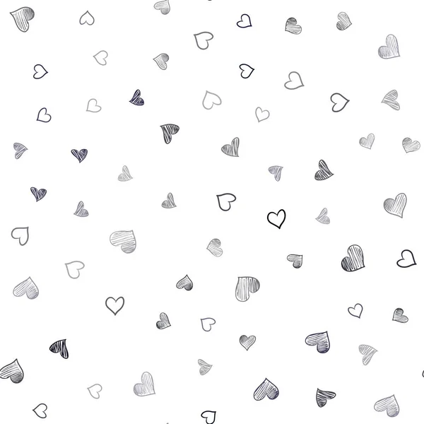 Dark Gray Vector Seamless Pattern Colorful Hearts Beautiful Colored Illustration — Stock Vector