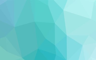 Açık yeşil vektör soyut çokgen arkaplan. Çokgen biçiminde, gradyan ile renkli çizimler. Marka kitabınız için yeni şablon.