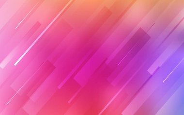 Hafif pembe, kırmızı vektör düzen düz çizgili. Modern geometrik soyut illüstrasyon hatları ile. Model ilanları, posterler, afişler.