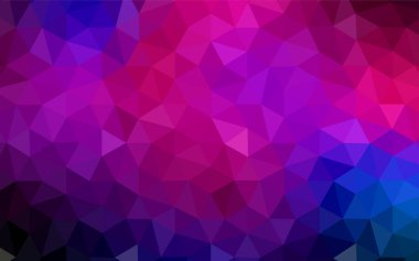 Koyu pembe, mavi degrade üçgenler doku vektör. Renkli resimde üçgenler ile soyut tarzda. İş tasarımınız için yeni stil.