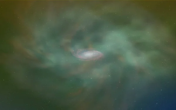 Verde Deschis Fundal Vectorial Galben Stele Galaxice Ilustrație Abstractă Modernă — Vector de stoc