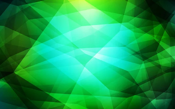 Dunkelgrünen Vektor Abstrakten Polygonalen Hintergrund Eine Völlig Neue Farbillustration Polygonalen — Stockvektor
