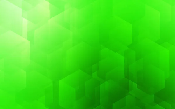 Patrón Vectorial Verde Claro Con Hexágonos Colores Hexagones Coloridos Sobre — Vector de stock