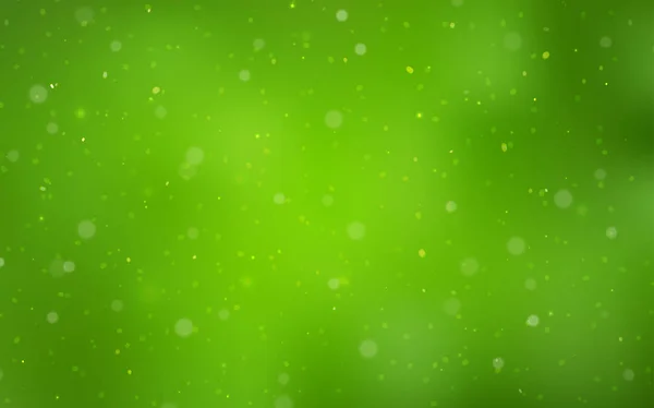 Modèle Vectoriel Vert Clair Avec Flocons Glace Design Décoratif Flou — Image vectorielle