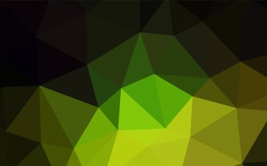 Koyu yeşil, sarı vektör degrade üçgenler desen. Glitter soyut resim zarif bir üçgen ile. İş tasarımınız için yeni stil.