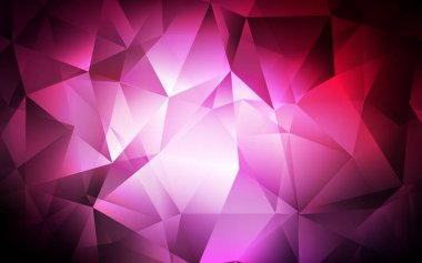 Kristaller, üçgen koyu pembe vektör şablonu. Glitter soyut resim üçgen şekiller ile. En iyi tasarım, reklam, poster, afiş için.